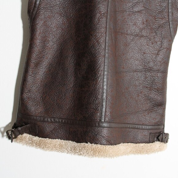 Free People We The Free Bad Habits Cozy Waistcoat Vest Crackle Brown Full Zip - Picture 11 of 14